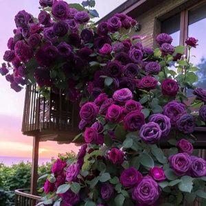 Роза Плетистая Плум Пэшн купить по цене от 610р. в интернет-магазине «Посадика» с доставкой почтой в в Спасск-Дальнийе и по всей России – [изображение №1].